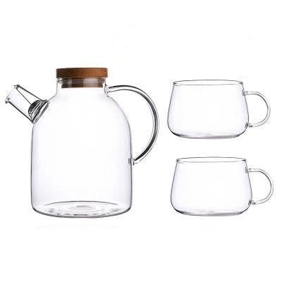 Large Scandinavian Glass Teapot Set