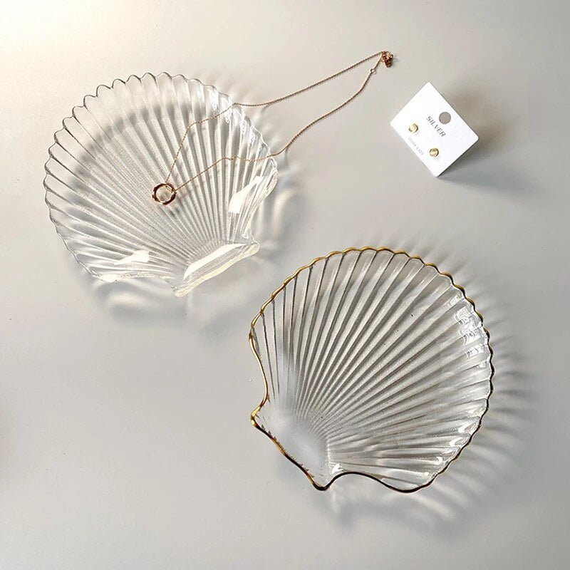 Shell Shaped White Ceramic Jewellery Tray