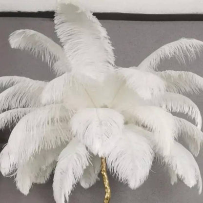 Ostrich Feather Table Lamp