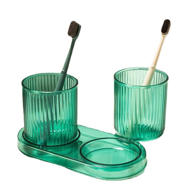 Simple Bathroom Toothbrush Mug & Tray