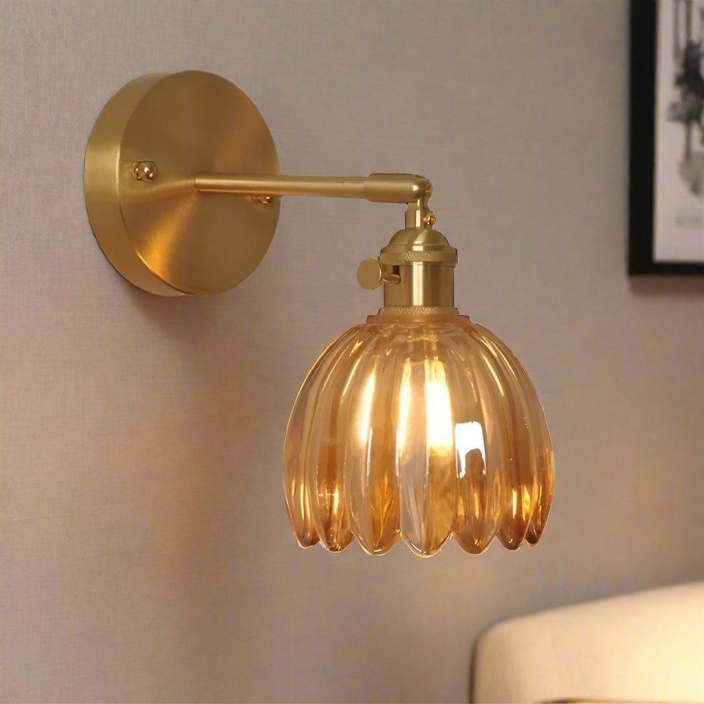 Retro – Wall lamp Glass Tulip button