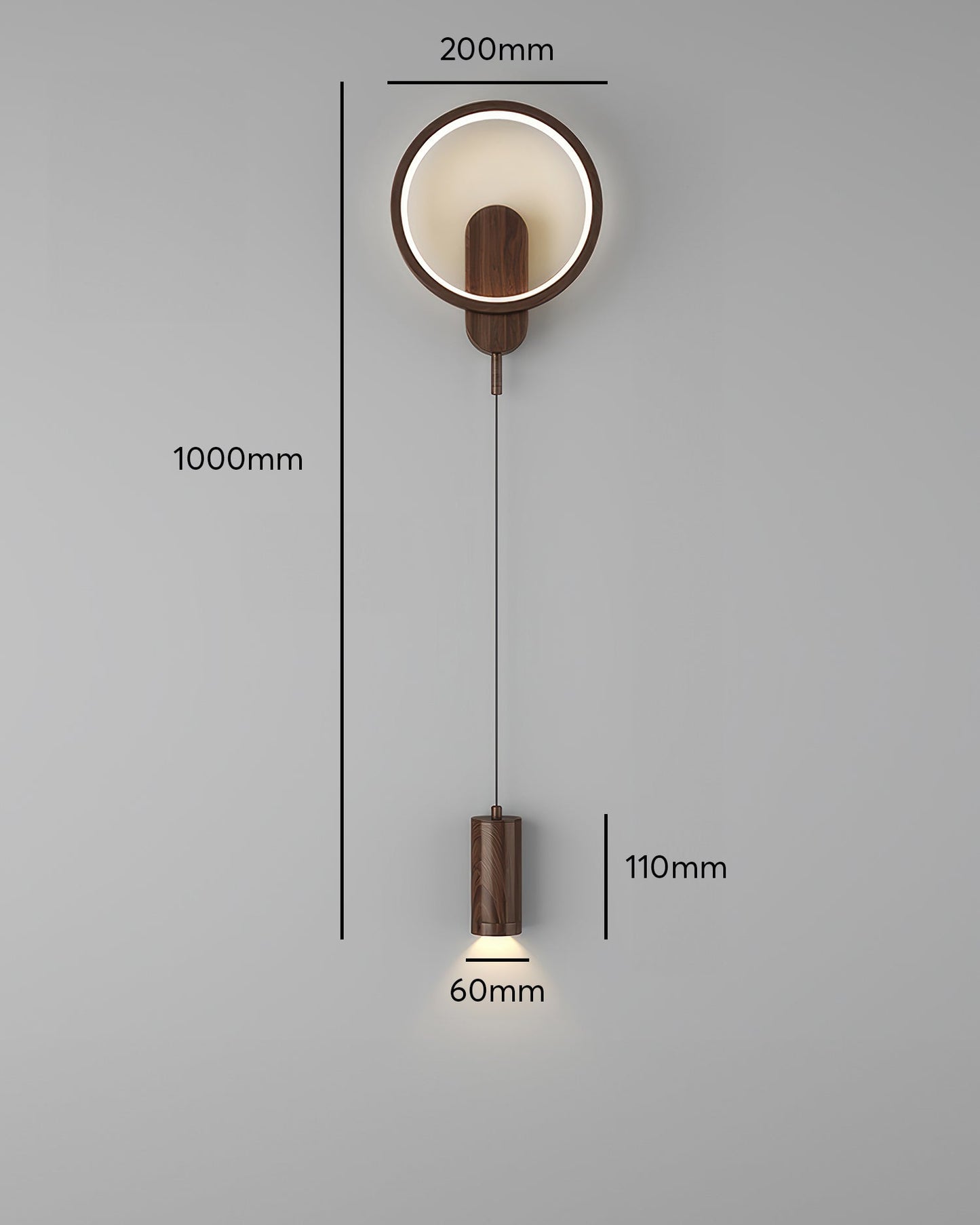 Nordic Wood Grain Elegant Wall Lamp