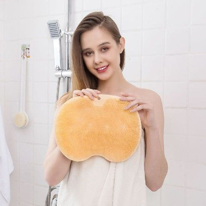 Shower Foot & Back Scrubber - Anti-Skid Silicone Massage Pad for Deep Clean and Relaxation