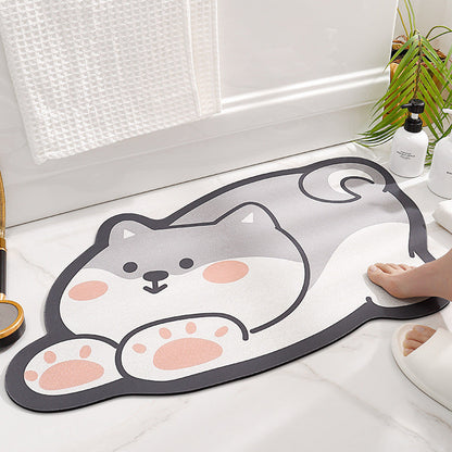 Cartoon Super Absorbent Anti-slip Floor Mat for Bathroom