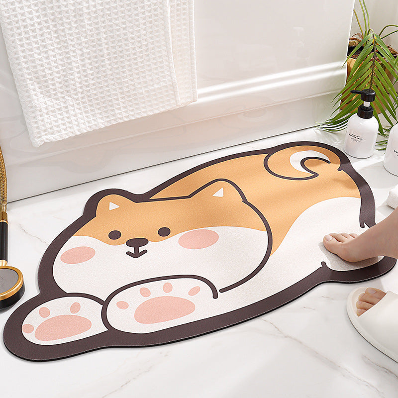 Cartoon Super Absorbent Anti-slip Floor Mat for Bathroom