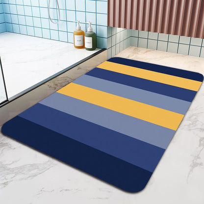 Non Slip Absorbent Stripe Floor Mat, Quick Drying Bathroom Balcony Rug