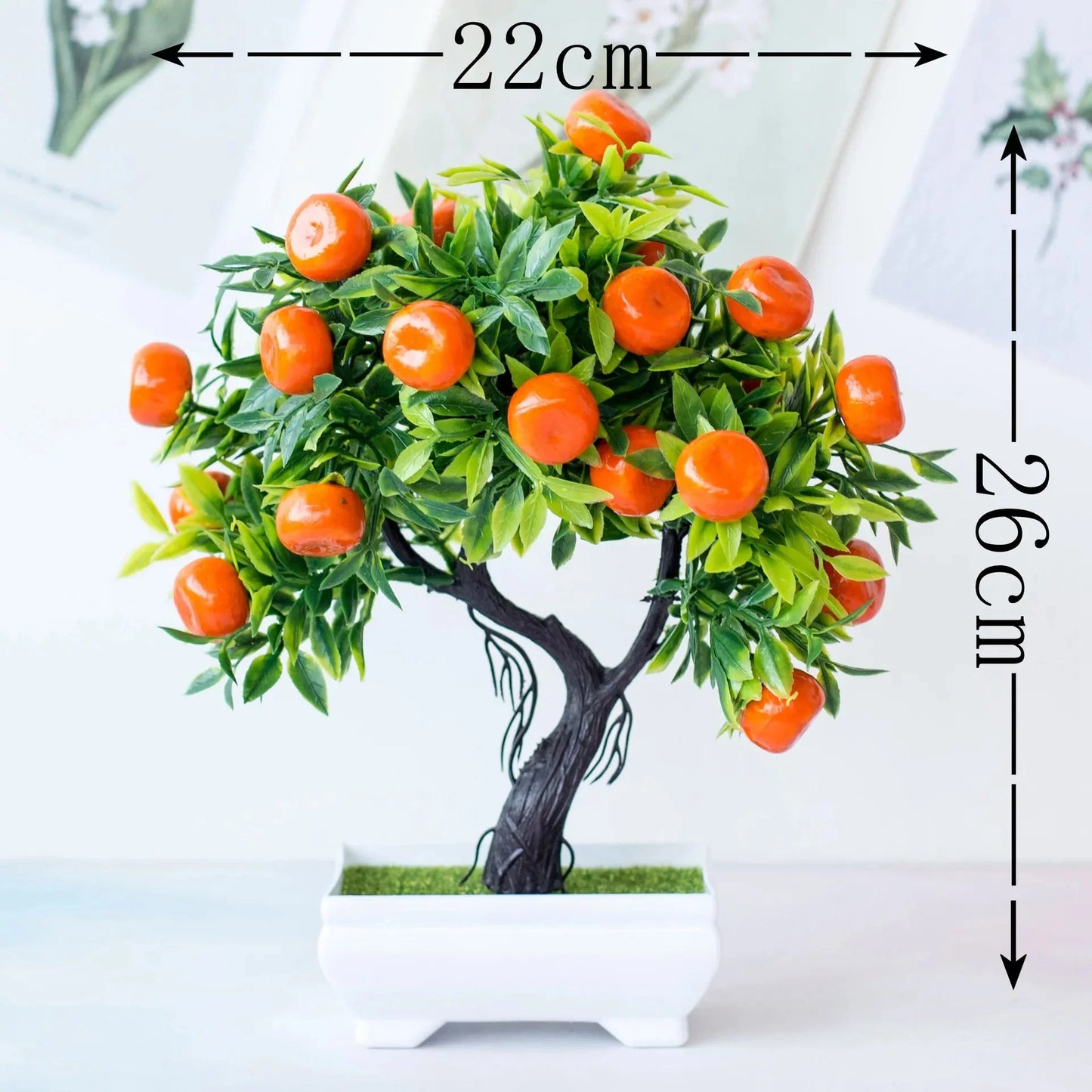 Small Artificial Potted Bonsai Fruit Tree