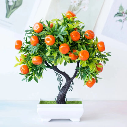 Small Artificial Potted Bonsai Fruit Tree