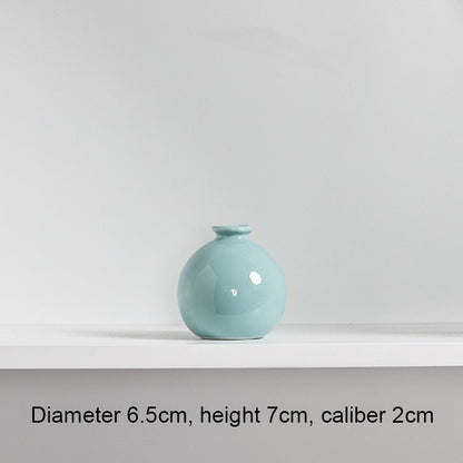 Small Ceramic Simple Pastel Coloured Decorative Vase