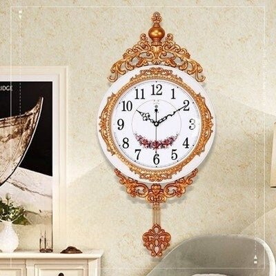 GlowLux - Luxurious Swirly Wall Clock