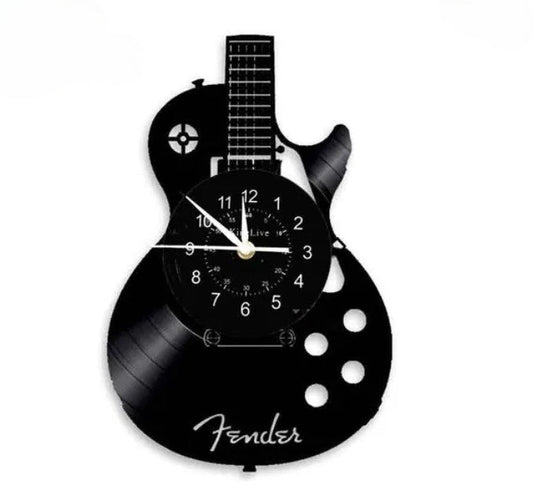 Guitar Vinyl Record Wall Clock - Create a Musical Atmosphere in Your Space!