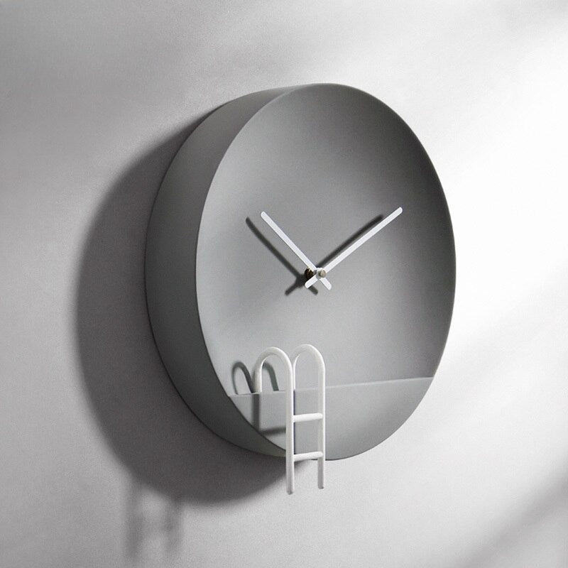 SteenGlow - Modern Cement Wall Clock Grey