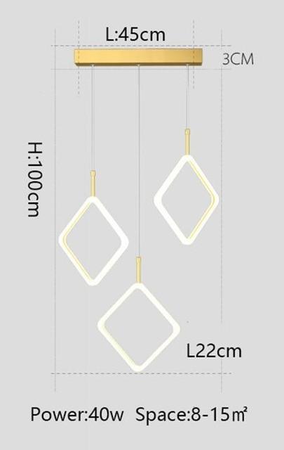 Sofrey Ring Pendant Light LED 1, 2, 3 Suspended Ceiling Lights