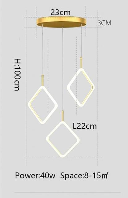 Sofrey Ring Pendant Light LED 1, 2, 3 Suspended Ceiling Lights