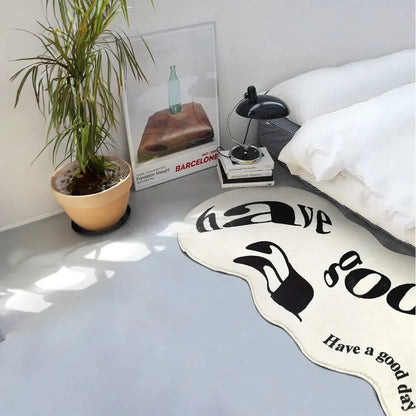 Soft Fur “have a good day” Floor Rugs