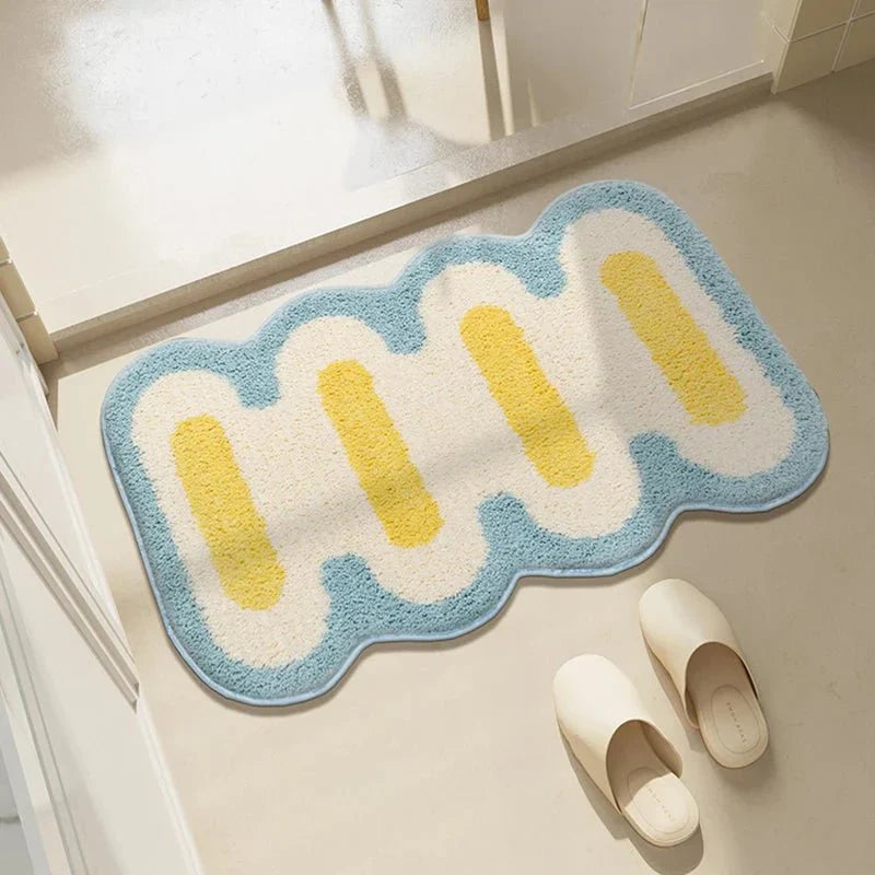 Soft Geometric Design Bathroom Mat