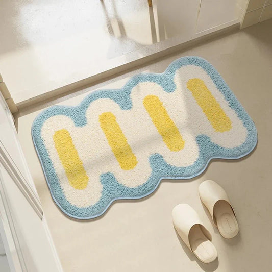 Soft Geometric Design Bathroom Mat