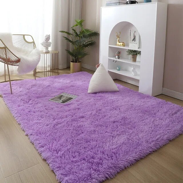 Solid Colour Plush Soft Rug