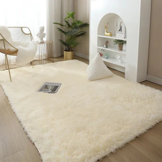 Solid Colour Plush Soft Rug