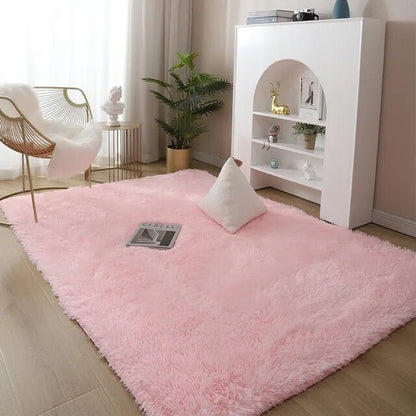 Solid Colour Plush Soft Rug