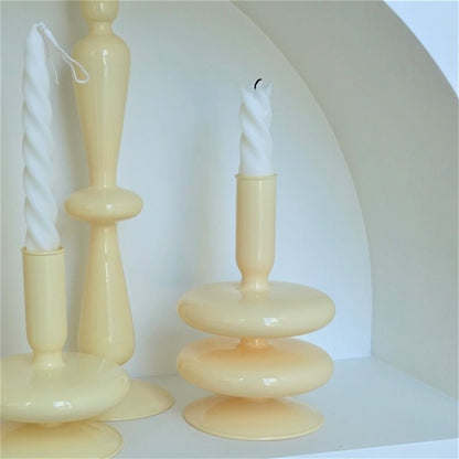 Stylish Ivory Coloured Candle Holders