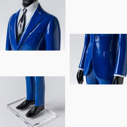 Male Model In Suit Hand-Carfted Statue