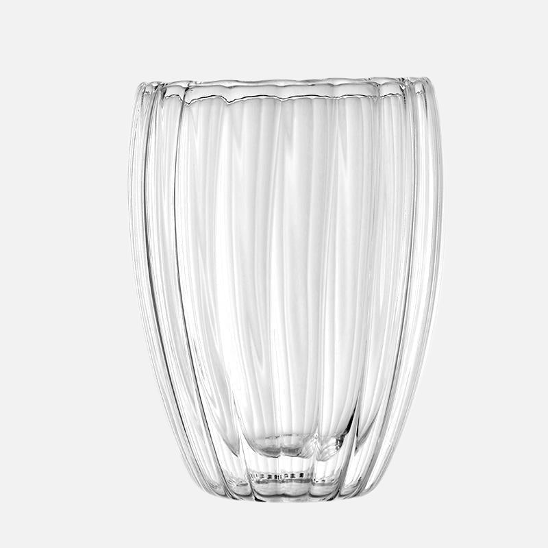 Swirl Double Layer Ripple Glass Cup