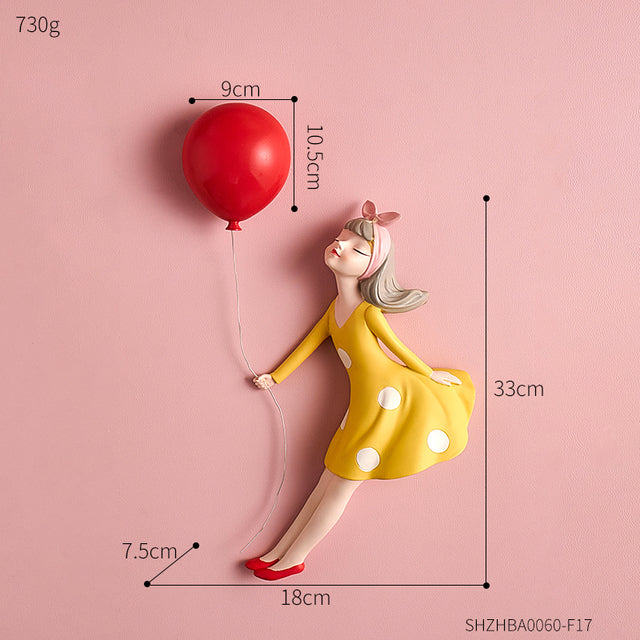 Balloon Girl Wall Decor