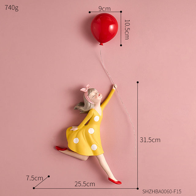 Balloon Girl Wall Decor