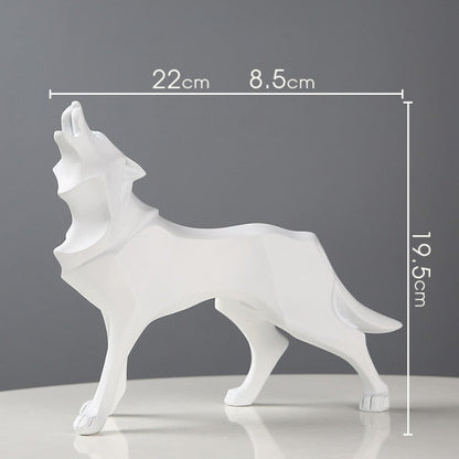 Geometric Wolf Figurines