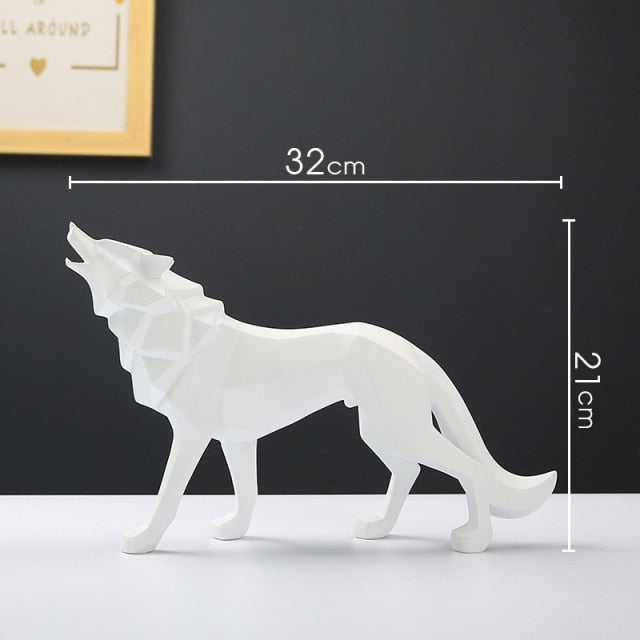 Geometric Wolf Figurines