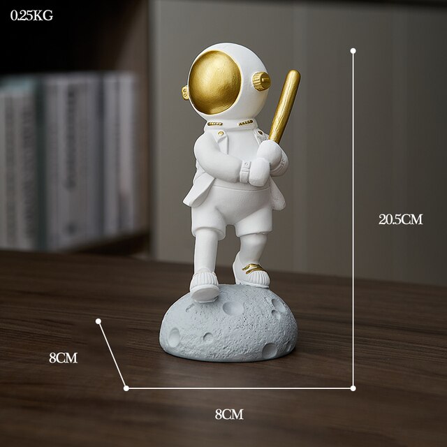 Astronaut Athlete Decor Figurine