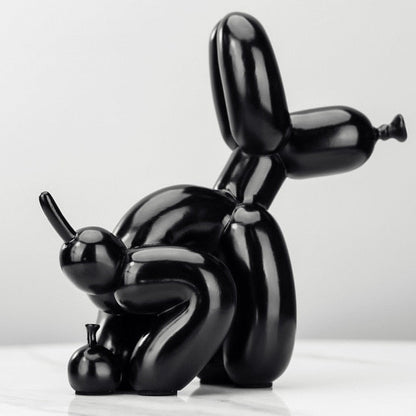 Balloon Dog Pooping Statue