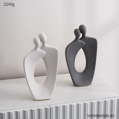 Abstract Ceramic Love Sculpture