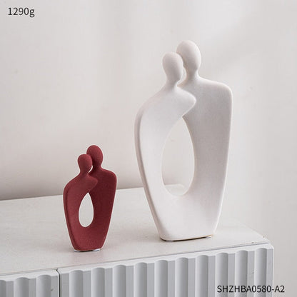 Abstract Ceramic Love Sculpture