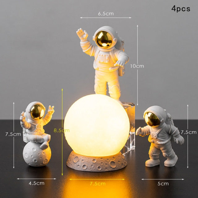 Astronaut on Moon Figurines