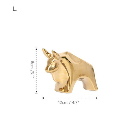 Golden Ceramic abstract Animal Figurines