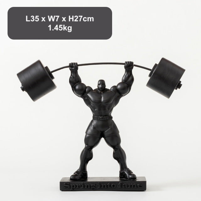 Weightlifting Hercules Decor Statue