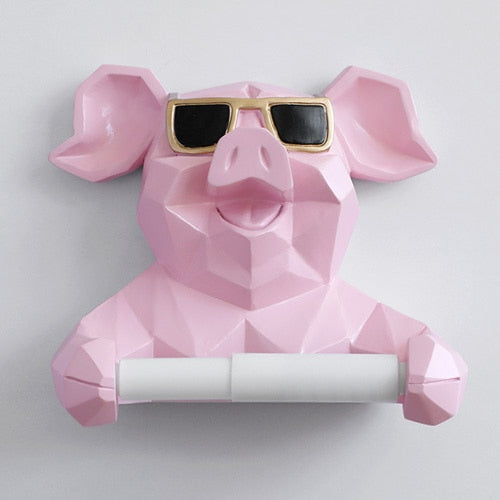 Geometric Animal Toilet Paper Holder