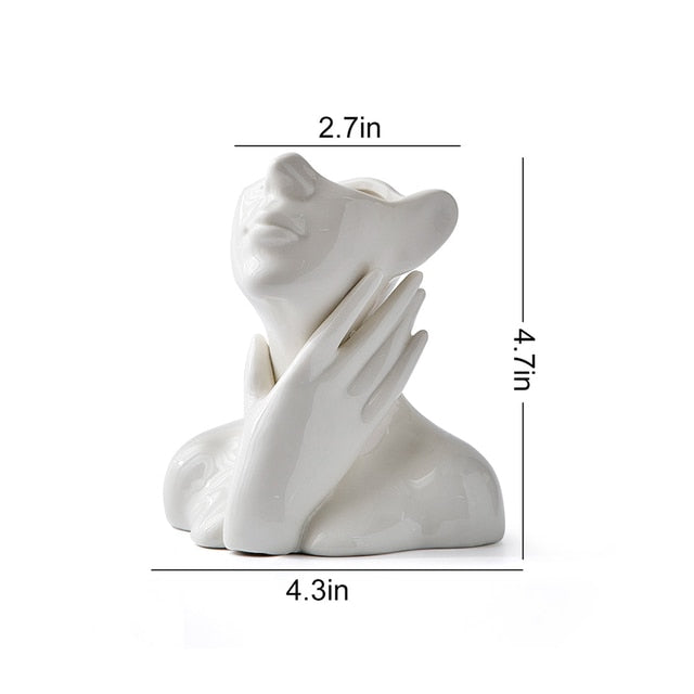 Abstract Facial Expression Vase