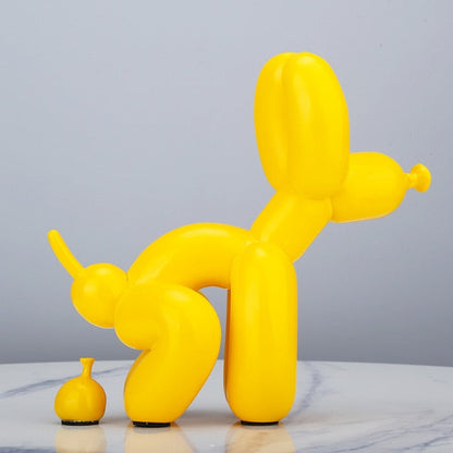 Balloon Dog Pooping Statue