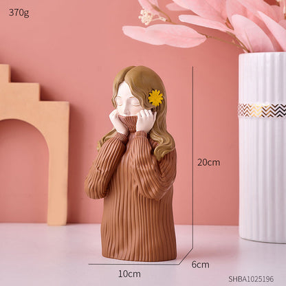 Modern Sweater Girl Figurines