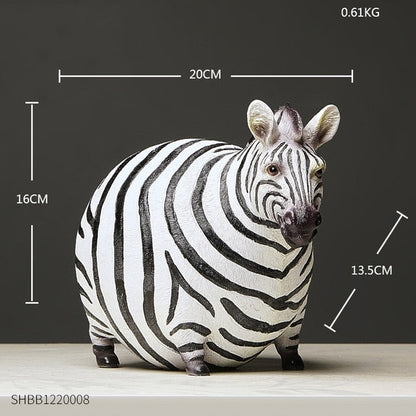 Chubby Zebra Figurine