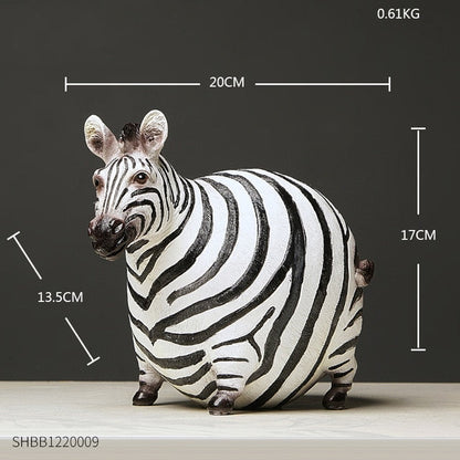 Chubby Zebra Figurine