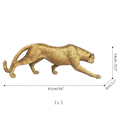 Golden Leopard Figurines