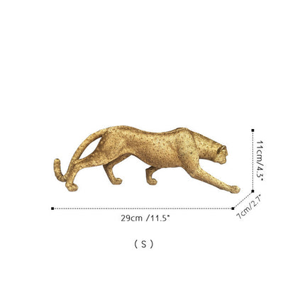 Golden Leopard Figurines