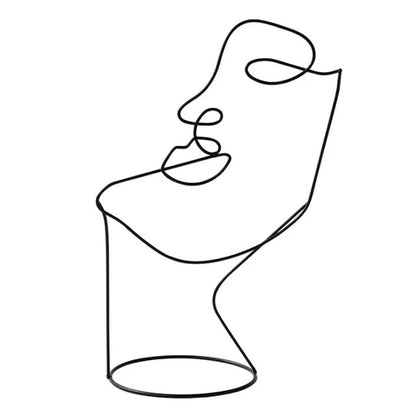 Abstract Line Art Face