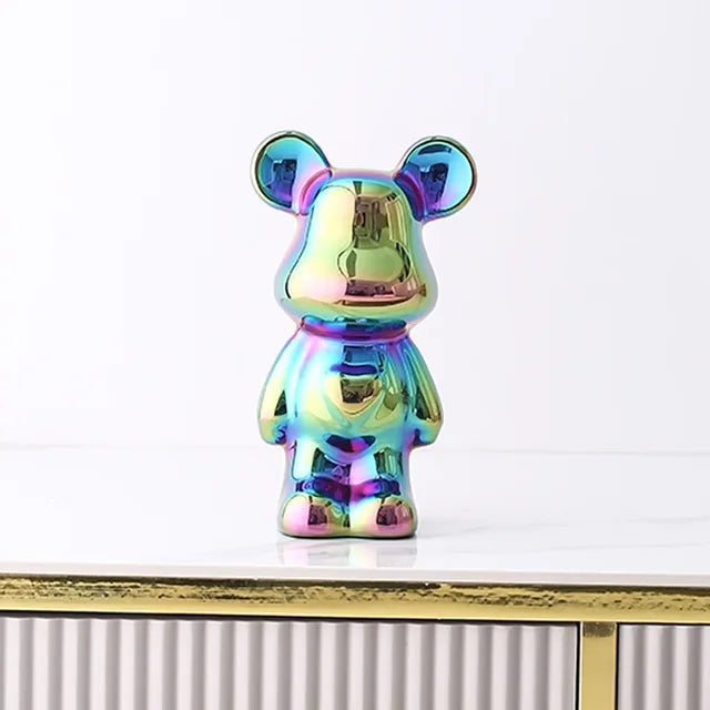 Unique Metallic Bear Penny Bank - Decorative Coin Bank for Home Decor