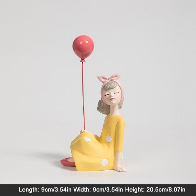 Retro Style Girl With Balloons