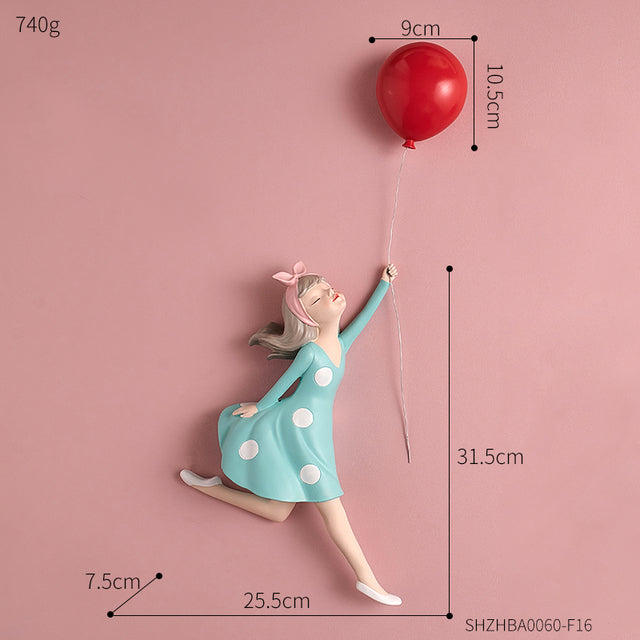 Balloon Girl Wall Decor